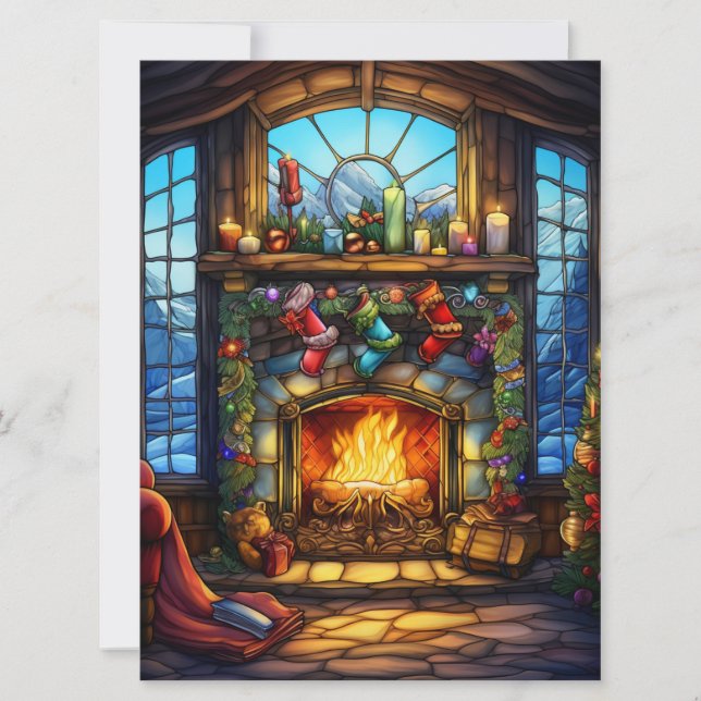 Weihnachtsglas-Karte Feiertagskarte (Vorderseite)