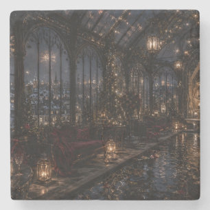 Weihnachtsglas Kathedrale Hall Untersetzer