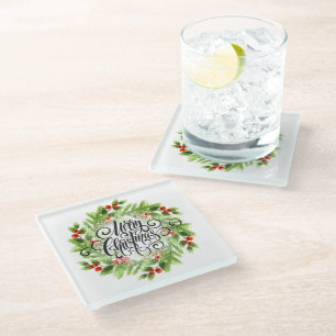 Weihnachtsglas-Untersetzer Glasuntersetzer