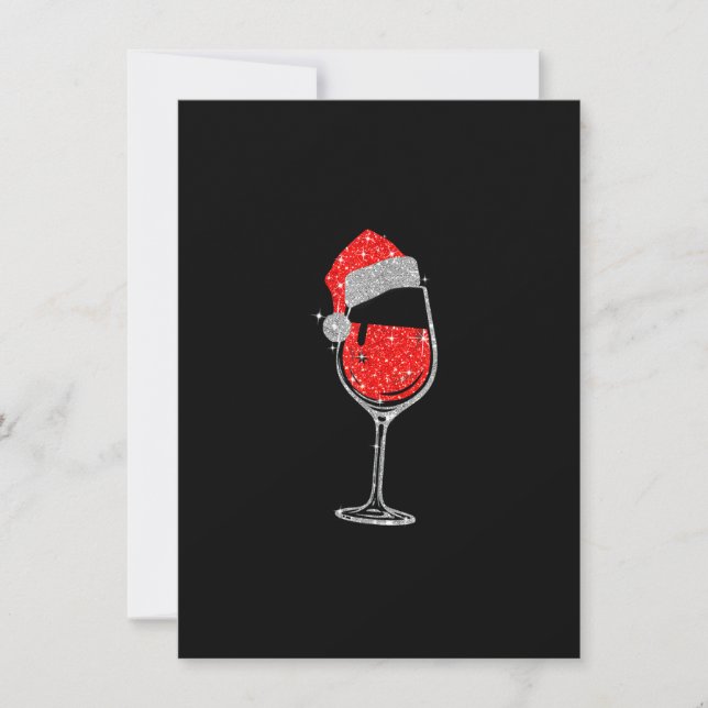 Weihnachtsglas-Weihnachtsmannmütze für Männer Einladung (Vorderseite)