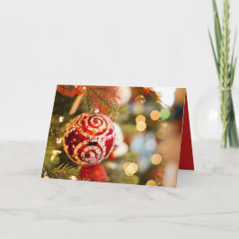 WeihnachtsGlitzer-rote Feiertagskarte