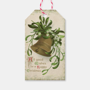 Weihnachtsglocke (Mistletoe) - Geschenk-Tag Geschenkanhänger