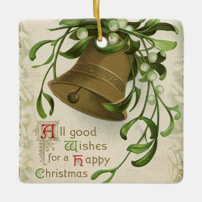 Weihnachtsglocke (Mistletoe) Wilder Wille zu den M Keramikornament (Vorderseite)