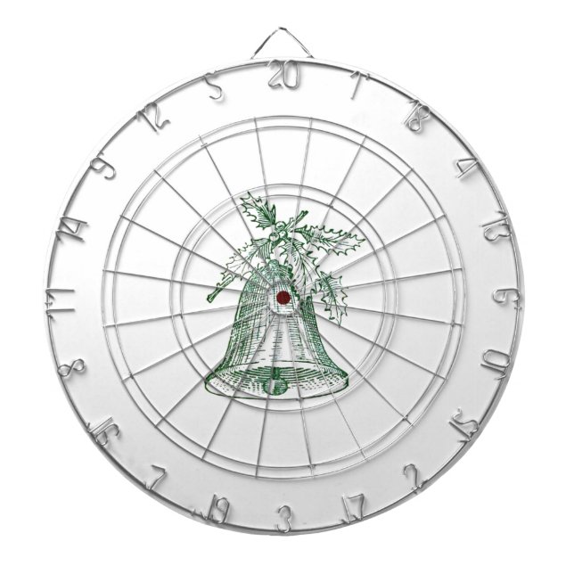 Weihnachtsglocke mit Holly Dartscheibe (vorne)