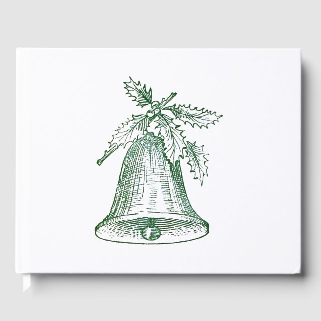 Weihnachtsglocke mit Holly Gästebuch (Vorderseite)