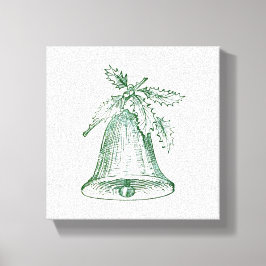 Weihnachtsglocke mit Holly Leinwanddruck