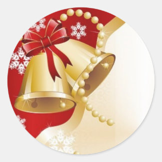 Weihnachtsglocke Runder Aufkleber