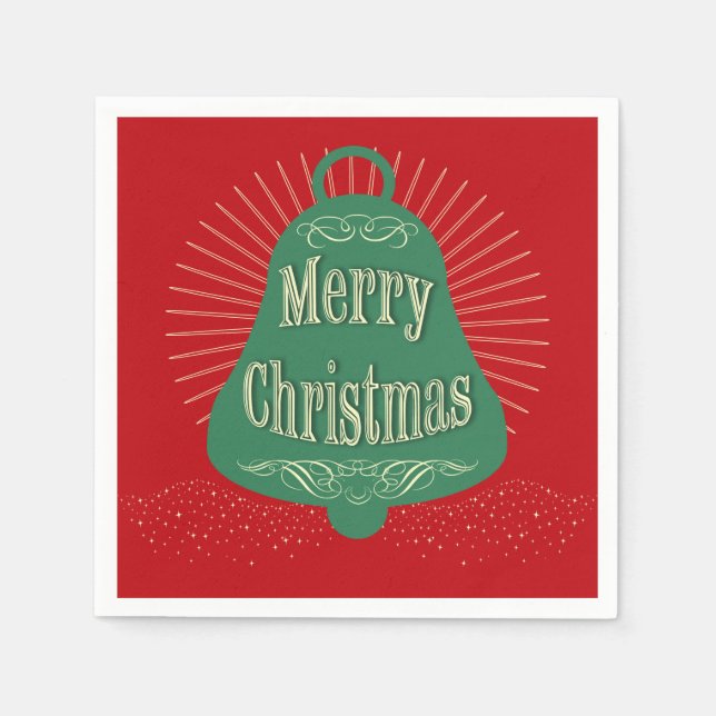 Weihnachtsglocke Serviette (Vorderseite)