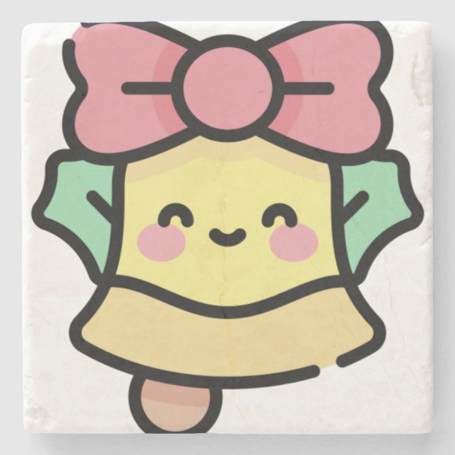 Weihnachtsglocke Steinuntersetzer (Vorderseite)