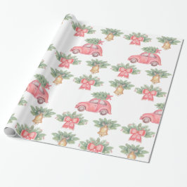 Weihnachtsglocke und -baum geschenkpapier
