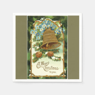 Weihnachtsglocke und Pinecones Serviette