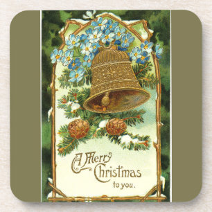 Weihnachtsglocke und Pinecones Untersetzer
