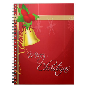 Weihnachtsglocke und Ribbon Notizblock