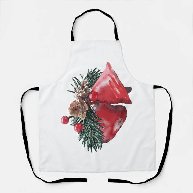 Weihnachtsglocken All-over-Print-Schürze Schürze (Vorderseite)