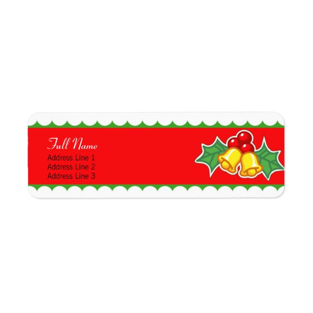 Weihnachtsglocken auf Heilige Beeren, rot-grünes E (Vorne)