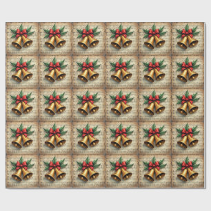 Weihnachtsglocken auf Notenpapier, Geschenkpapier