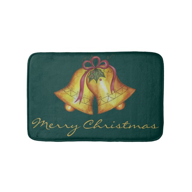 Weihnachtsglocken Badezimmer Rug Mat Dekoration Badematte (Vorderseite)