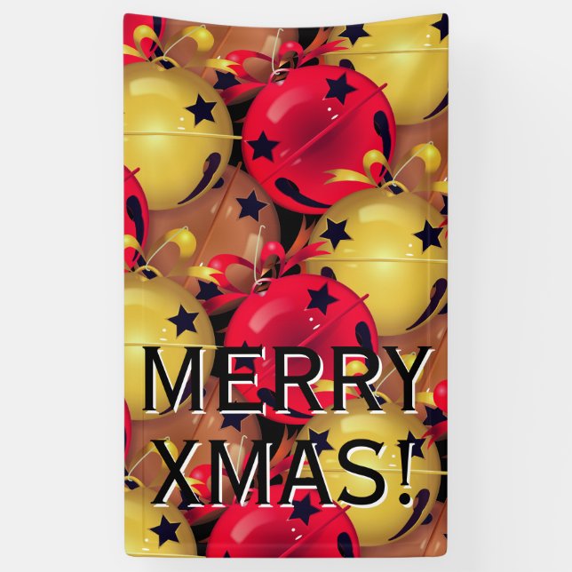 Weihnachtsglocken Bows Schneeflocken Urlaub Banner (Vertikal)