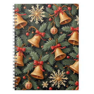 Weihnachtsglocken, Dekoratives Weihnachtsmuster, Notizblock