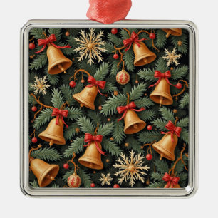 Weihnachtsglocken, Dekoratives Weihnachtsmuster, Ornament Aus Metall