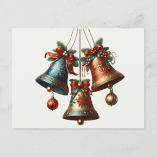 Weihnachtsglocken Feiertagspostkarte