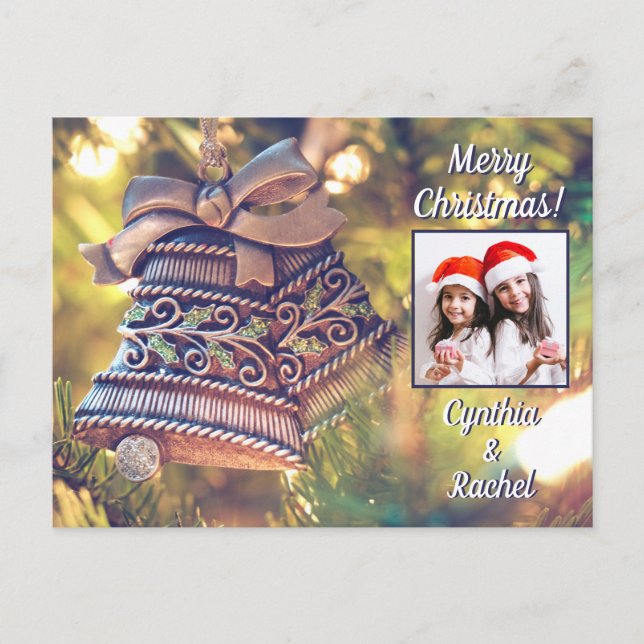 Weihnachtsglocken - Foto und Textpostkarte Postkarte (Vorderseite)