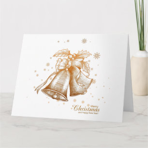 Weihnachtsglocken - Frohe Weihnachten - Glückliche Karte