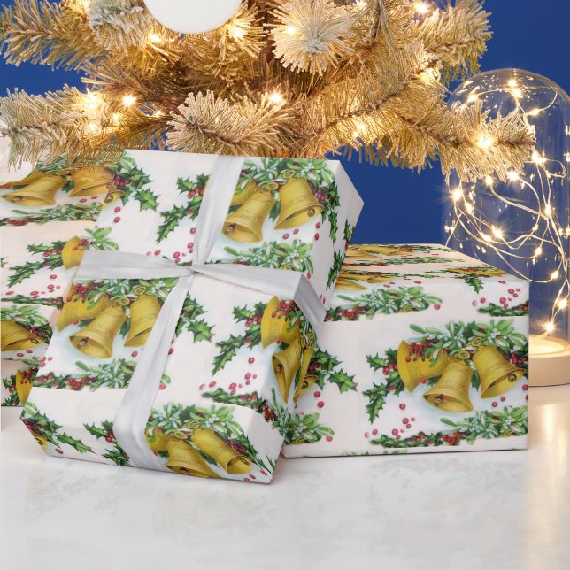 Weihnachtsglocken gekachelt geschenkpapier (Feiertage)