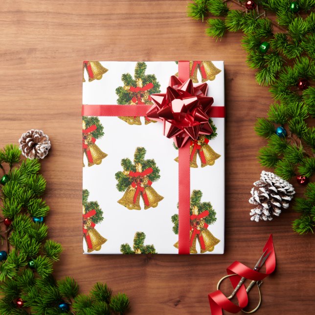 Weihnachtsglocken Geschenkpapier (Feiertagsgeschenk)