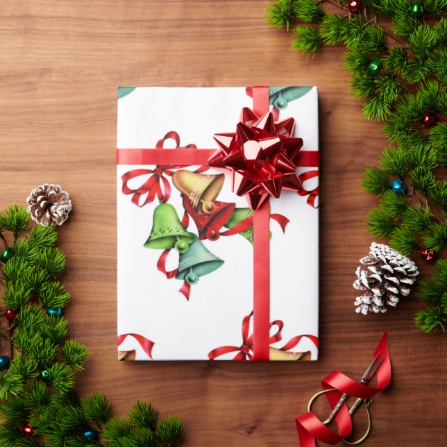 Weihnachtsglocken Geschenkpapier (Feiertagsgeschenk)