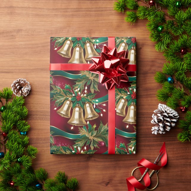 Weihnachtsglocken Geschenkpapier (Feiertagsgeschenk)