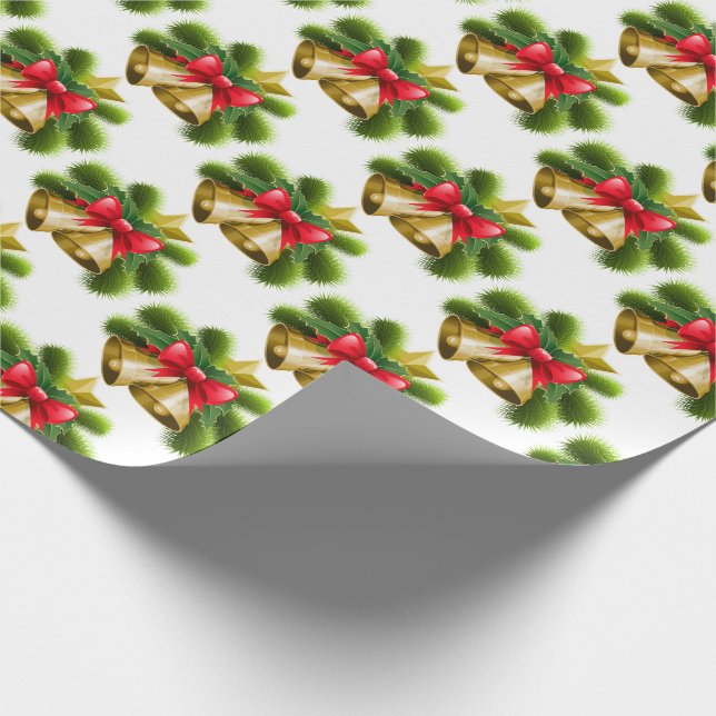 Weihnachtsglocken Geschenkpapier (Ecke)