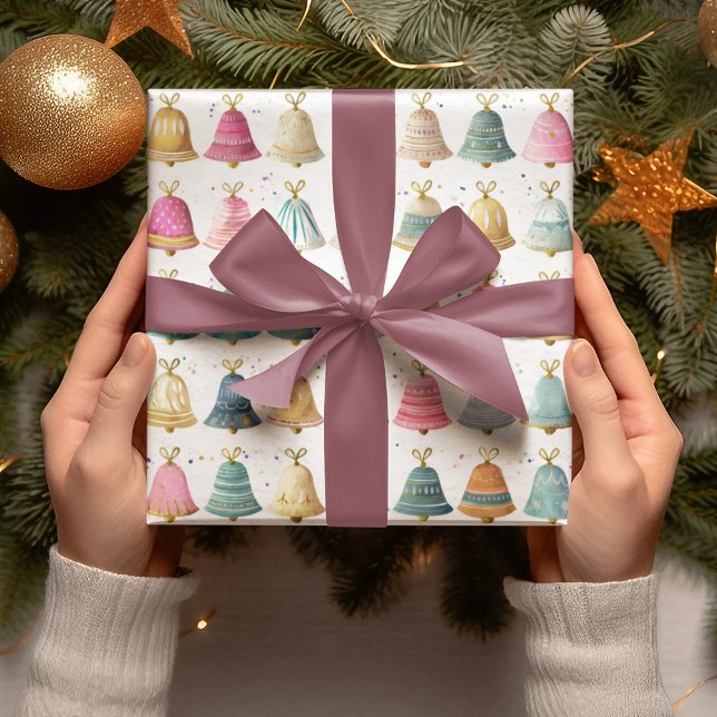 Weihnachtsglocken-Geschenkpapier Geschenkpapier (Von Creator hochgeladen)