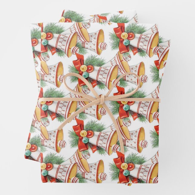 Weihnachtsglocken Geschenkpapier Set (Beispiel)