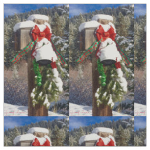 Weihnachtsglocken im Gebirge Stoff