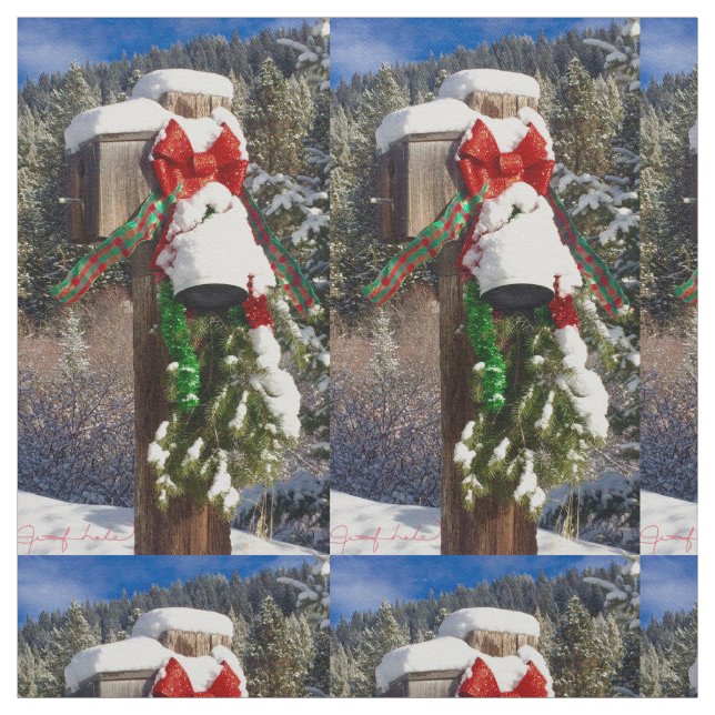 Weihnachtsglocken im Gebirge Stoff (Muster)