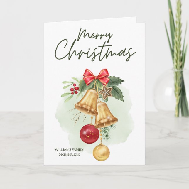 Weihnachtsglocken Karte (Vorderseite)