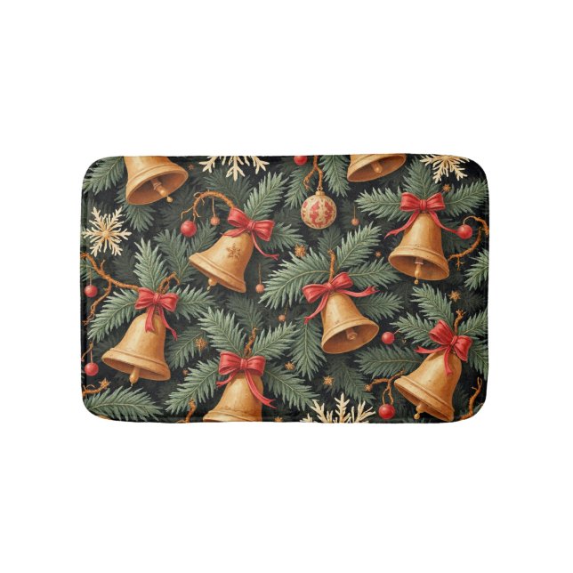 Weihnachtsglocken-Muster, Badematte (Vorderseite)
