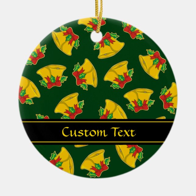 Weihnachtsglocken Muster Keramik Ornament (Vorne)