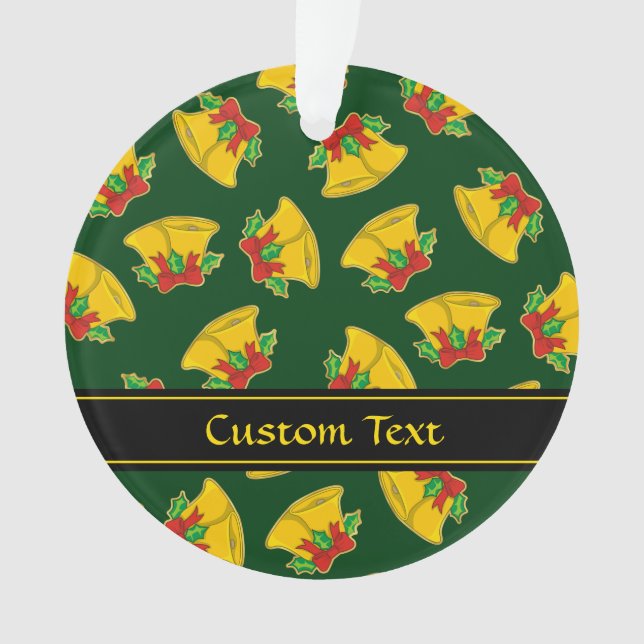 Weihnachtsglocken Muster Ornament (Vorderseite)