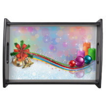 Weihnachtsglocken, Ornamente und Kerzen