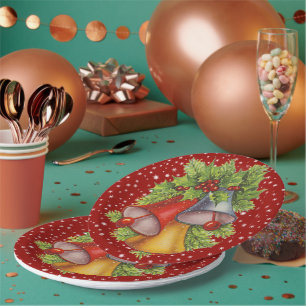 Weihnachtsglocken Paper-Teller Pappteller
