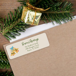 Weihnachtsglocken Red Green Gold Minimal