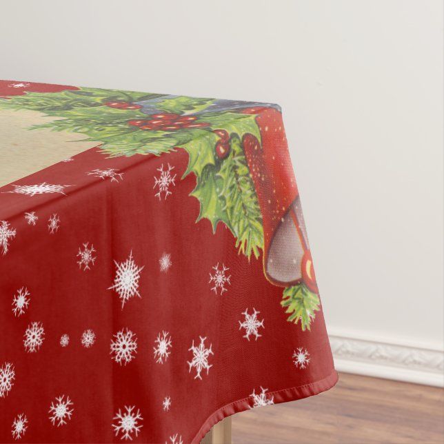 Weihnachtsglocken Rot Tischdecke (Beispiel)