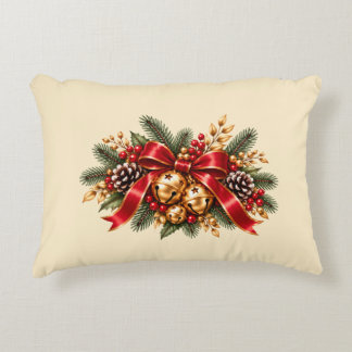 Weihnachtsglocken Roter Schleife Festlich Dekokissen