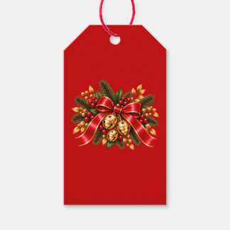 Weihnachtsglocken Roter Schleife Festlich Geschenkanhänger