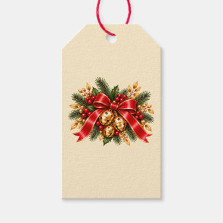 Weihnachtsglocken Roter Schleife Festlich Geschenkanhänger