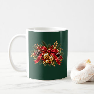 Weihnachtsglocken Roter Schleife Festlich Kaffeetasse