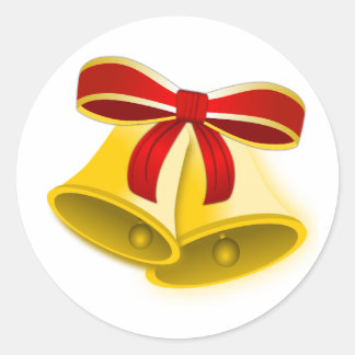 Weihnachtsglocken Runder Aufkleber