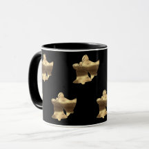 Weihnachtsglocken Schwarz-Gold-Muster Elegante Tas